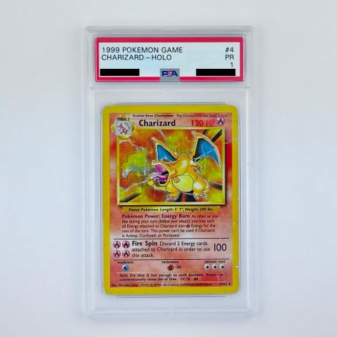 1999 Base Set Unlimited Charizard #4/102 - PSA 1