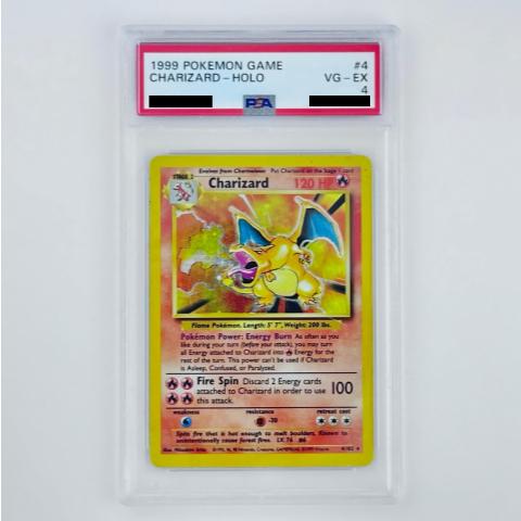 1999 Base Set Unlimited Charizard #4/102 - PSA 4