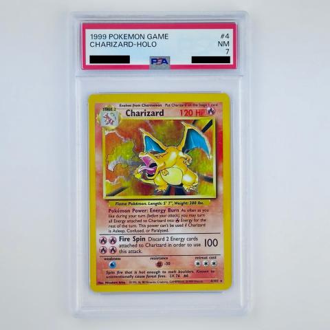 1999 Base Set Unlimited Charizard #4/102 - PSA 7