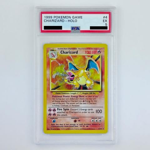 1999 Base Set Unlimited Charizard #4/102 - PSA 5